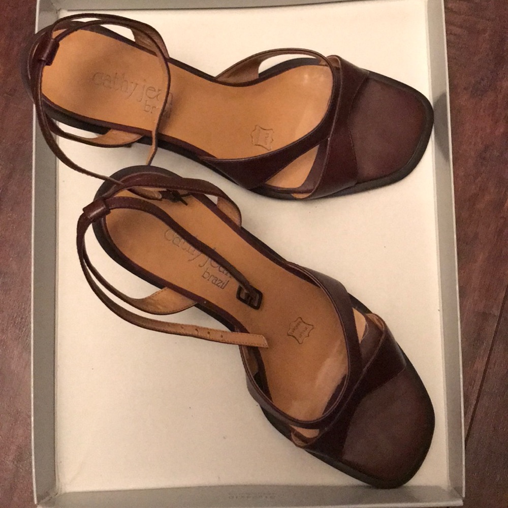 Size 8 Cathy Jean Sandals - Dark Brown
